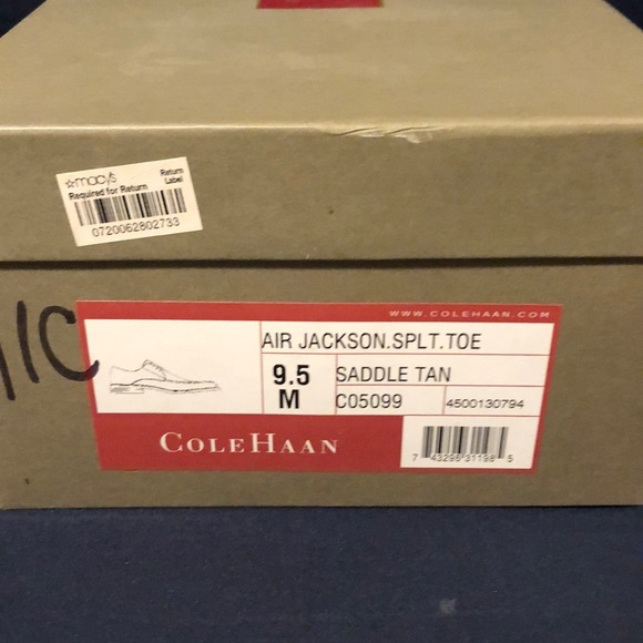 Cole Haan Split Toe Lace Dress Shoes 9 1/2M Tan - Picture 2 of 8